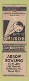 Matchbook Cover - Arrow Bowling Pottstown PA WEAR