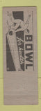 Matchbook Cover - Armour Lanes Bowling Kansas City MO