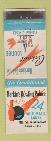 Matchbook Cover - Harkin's Bowling Palace