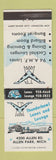 Matchbook Cover - Thunderbird Bowling Lanes Allen Park MI AMF