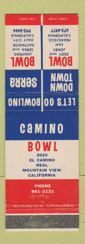 Matchbook Cover - Camino Bowling San Francisco Daly City CA