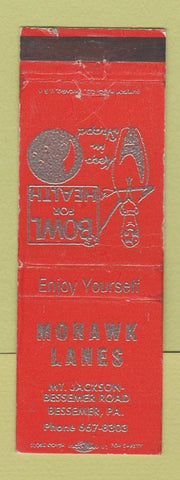 Matchbook Cover - Mohawk Lanes Bowling Bessemer PA