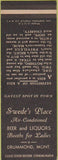 Matchbook Cover - Swede's Place Drummond MT SAMPLE