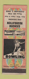 Matchbook Cover - Eichorn Recreation Bowling Cleveland OH girlie WEAR