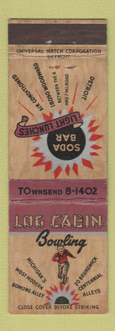 Matchbook Cover - Log Cabin Bowling Detroit MI WEAR