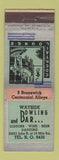 Matchbook Cover - Wayside Bowling Bar Brunswick Detroit? MI