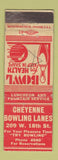 Matchbook Cover - Cheyenne Bowling Lanes WY? WORN