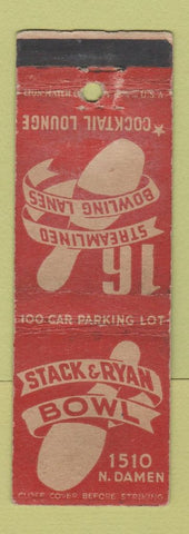 Matchbook Cover - Stack & Ryan Bowling Chicago IL WEAR