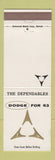 Matchbook Cover - 1963 Dodge