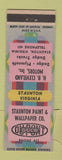 Matchbook Cover - HB Cleveland Motors Dodge Plymouth Staunton VA paint