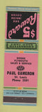 Matchbook Cover - Paul Cameron Dodge Plymouth St Louis MO