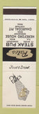Matchbook Cover - Pate's Steak Pub Fort Myers FL Dennisport MA SAMPLE