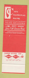 Matchbook Cover - City National Bank Tulsa OK SAMPLE
