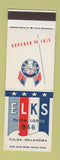 Matchbook Cover - Elks Lodge Tulsa OK  SAMPLE