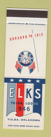 Matchbook Cover - Elks Lodge Tulsa OK  SAMPLE