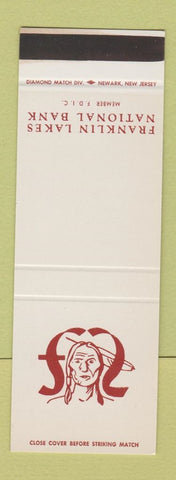 Matchbook Cover - Franklin Lakes National Bank Indian SAMPLE
