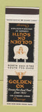 Matchbook Cover - Golden Ox Chicago IL SAMPLE