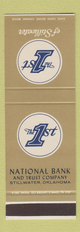 Matchbook Cover - 1st National Bank Stillwater OK SAMPLE