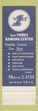 Matchbook Cover - 1st National Bank Stillwater OK SAMPLE