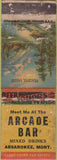 Matchbook Cover - Arcade Bar Absarokee MT POOR