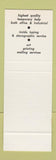 Matchbook Cover - Stingel Temporary Personnel Cleveland OH SAMPLE