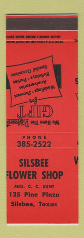 Matchbook Cover - Silsbee Flower Shop TX MISCUT SAMPLE