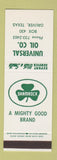 Matchbook Cover - Universal Oil Gruver TX Shamrock gas SAMPLE