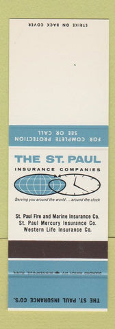 Matchbook Cover - St Paul Insurance Company SAMPLE