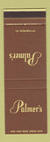 Matchbook Cover - Palmer's restaurant Pittsburgh PA SAMPLE