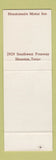 Matchbook Cover - Houstonaire Motor Inn Houston TX SAMPLE