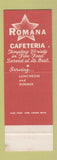 Matchbook Cover - Romana Cafeteria Houston TX SAMPLE