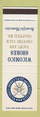 Matchbook Cover - Wicomico Shores Yacht Country Club Chaptico MD SAMPLE