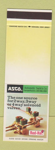 Matchbook Cover - Asco Automatic Switch Valves Florham Park NJ SAMPLE