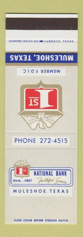 Matchbook Cover - 1st National Bank Muleshoe TX SAMPLE