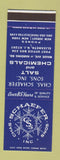 Matchbook Cover - Chas Schaefer Salt Chemical Elizabeth NJ SAMPLE