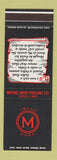 Matchbook Cover - Moore Drop Forging safety SAMPLE