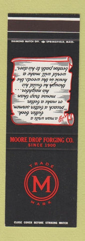 Matchbook Cover - Moore Drop Forging safety SAMPLE