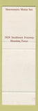 Matchbook Cover - Houstonaire Motor Inn Houston TX SAMPLE
