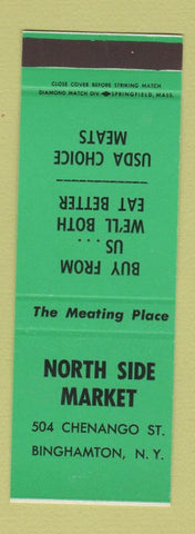 Matchbook Cover - North Side Market Binghamton NY GREEN SAMPLE
