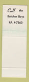 Matchbook Cover - North Side Market Binghamton NY GREEN SAMPLE
