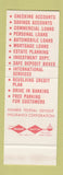 Matchbook Cover - National Boulevard Bank of Chicago IL SAMPLE