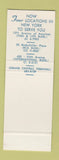 Matchbook Cover - Joseph Todaro Barber New York City SAMPLE
