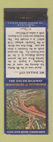 Matchbook Cover - Mount Dallas Cut Dream Highway Harrisburg Pittsburgh PA