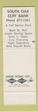 Matchbook Cover - South Oak Cliff Bank TX SAMPLE