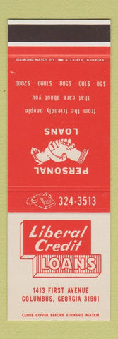 Matchbook Cover - Liberal Credit Loans Columbus GA SAMPLE