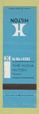 Matchbook Cover - Hilton Hotel Kona Hawaii SAMPLE