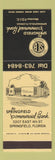 Matchbook Cover - Springfield Commercial Bank FL SAMPLE