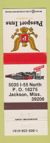 Matchbook Cover - Passport Inn Jackson MS