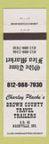 Matchbook Cover Charley Placke's Brown County Travel Trailers Nashville IN WEAR