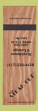 Matchbook Cover - The Steak Out Jane MO